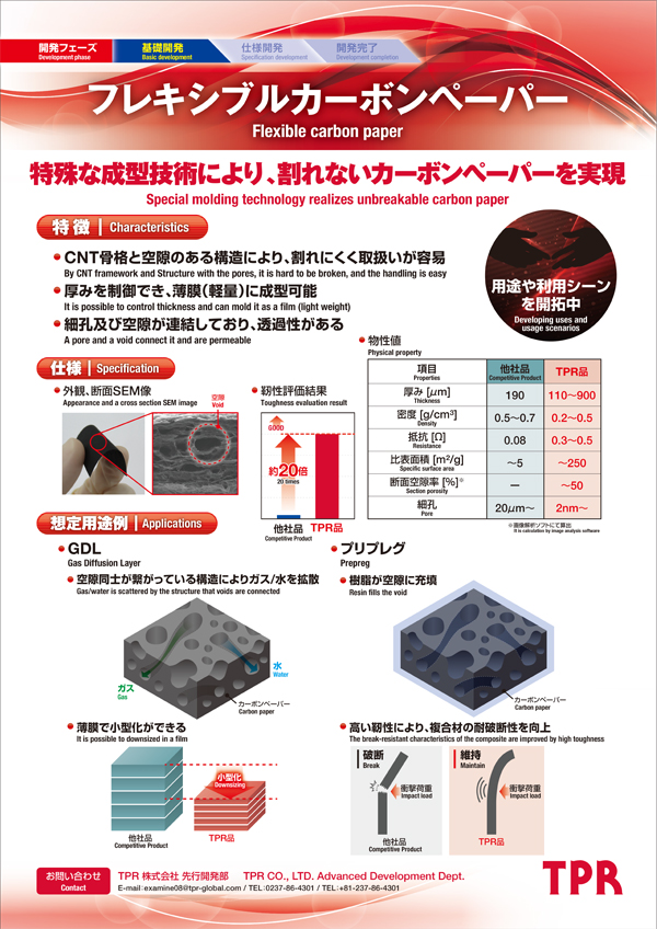 フレキシブルカーボンペーパー